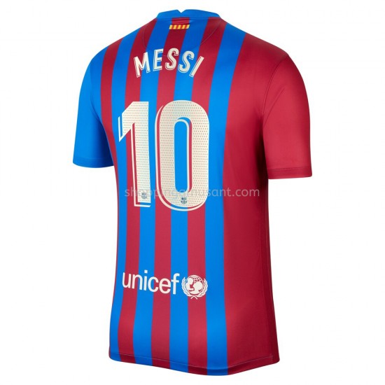Maillot de Foot FC Barcelone Lionel Messi 10 Domicile 2021-2022 Manche Courte