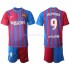 Maillot de Foot FC Barcelone Memphis Depay 9 Enfant Domicile 2021-2022 Manche Courte