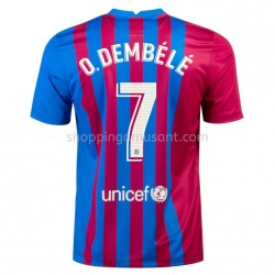 Maillot de Foot FC Barcelone O. Dembele 7 Domicile 2021-2022 Manche Courte
