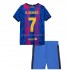 Maillot de Foot FC Barcelone O. Dembele 7 Enfant Neutre 2021-2022 Manche Courte