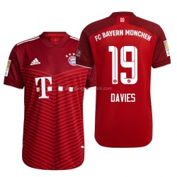 Maillot de Foot Bayern Munich Alphonso Davies 19 Domicile 2021-2022 Manche Courte