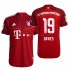 Maillot de Foot Bayern Munich Alphonso Davies 19 Domicile 2021-2022 Manche Courte
