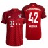 Maillot de Foot Bayern Munich Jamal Musiala 42 Domicile 2021-2022 Manche Courte