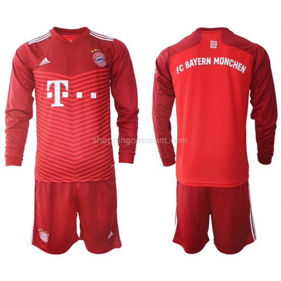 Maillot de Foot Bayern Munich Enfant Domicile 2021-2022 Manche Longue