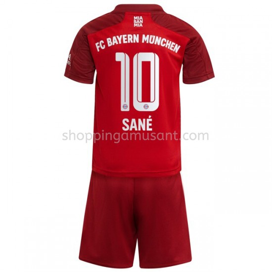 Maillot de Foot Bayern Munich Leroy Sane 10 Enfant Domicile 2021-2022 Manche Courte