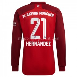 Maillot de Foot Bayern Munich Lucas Hernandez 21 Domicile 2021-2022 Manche Longue