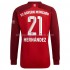 Maillot de Foot Bayern Munich Lucas Hernandez 21 Domicile 2021-2022 Manche Longue