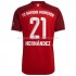 Maillot de Foot Bayern Munich Lucas Hernandez 21 Domicile 2021-2022 Manche Courte