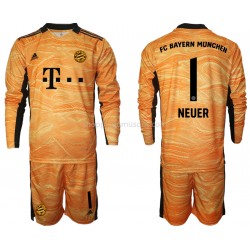 Maillot de Foot Bayern Munich Manuel Neuer 1 Gardien Enfant Domicile 2021-2022 Manche Longue