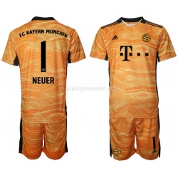 Maillot de Foot Bayern Munich Manuel Neuer 1 Gardien Enfant Domicile 2021-2022 Manche Courte