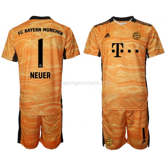 Maillot de Foot Bayern Munich Manuel Neuer 1 Gardien Enfant Domicile 2021-2022 Manche Courte