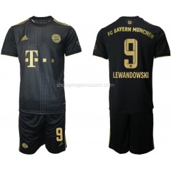 Maillot de Foot Bayern Munich Robert Lewandowski 9 Enfant Extérieur 2021-2022 Manche Courte