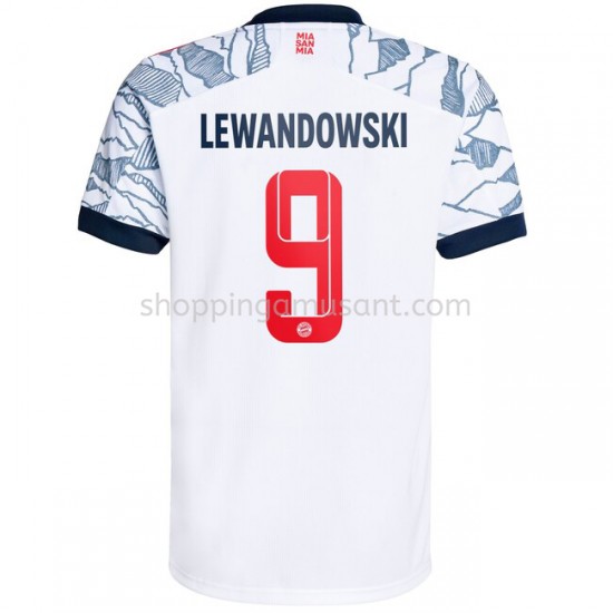 Maillot de Foot Bayern Munich Robert Lewandowski 9 Neutre 2021-2022 Manche Courte