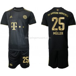 Maillot de Foot Bayern Munich Thomas Müller 25 Enfant Extérieur 2021-2022 Manche Courte