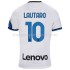 Maillot de Foot Inter Milan Lautaro Martinez 10 Extérieur 2021-2022 Manche Courte