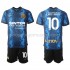 Maillot de Foot Inter Milan Lautaro Martinez 10 Enfant Domicile 2021-2022 Manche Courte