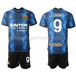 Maillot de Foot Inter Milan Romelu Lukaku 9 Enfant Domicile 2021-2022 Manche Courte