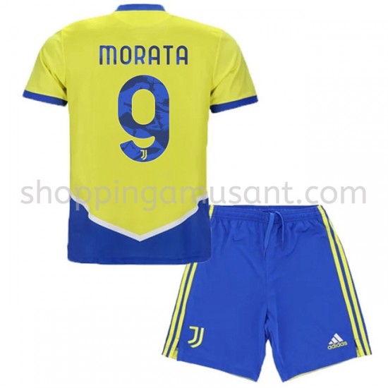 Maillot de Foot Juventus Alvaro Morata 9 Enfant Neutre 2021-2022 Manche Courte