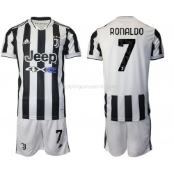 Maillot de Foot Juventus Cristiano Ronaldo 7 Enfant Domicile 2021-2022 Manche Courte