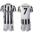 Maillot de Foot Juventus Cristiano Ronaldo 7 Enfant Domicile 2021-2022 Manche Courte