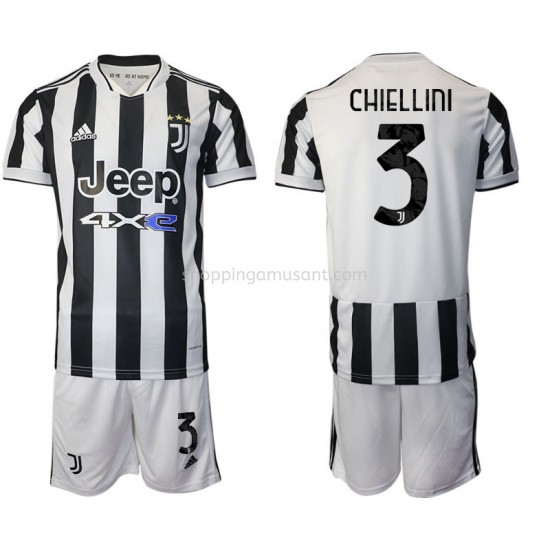 Maillot de Foot Juventus Giorgio Chiellini 3 Enfant Domicile 2021-2022 Manche Courte