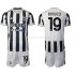 Maillot de Foot Juventus Leonardo Bonucci 19 Enfant Domicile 2021-2022 Manche Courte