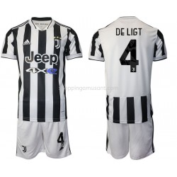 Maillot de Foot Juventus Matthijs de Ligt 4 Enfant Domicile 2021-2022 Manche Courte