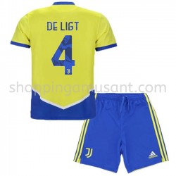 Maillot de Foot Juventus Matthijs de Ligt 4 Enfant Neutre 2021-2022 Manche Courte
