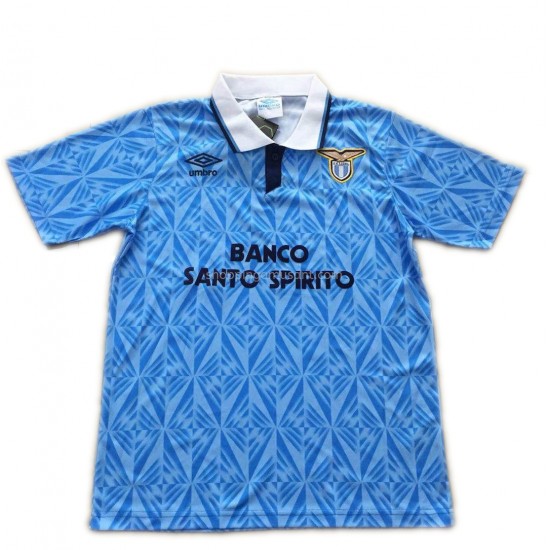 Maillot de Foot SS Lazio Retro Domicile 1991 Manche Courte