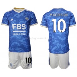 Maillot de Foot Leicester City James Maddison 10 Enfant Domicile 2021-2022 Manche Courte