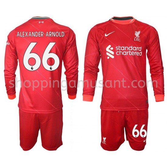 Maillot de Foot Liverpool Alexander Arnold 66 Enfant Domicile 2021-2022 Manche Longue