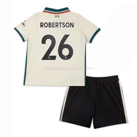 Maillot de Foot Liverpool Andrew Robertson 26 Enfant Extérieur 2021-2022 Manche Courte