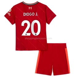 Maillot de Foot Liverpool Diogo Jota 20 Enfant Domicile 2021-2022 Manche Courte