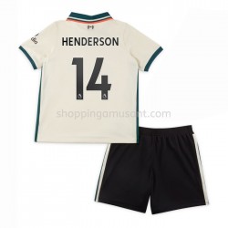 Maillot de Foot Liverpool Henderson 14 Enfant Extérieur 2021-2022 Manche Courte