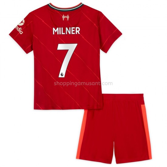 Maillot de Foot Liverpool James Milner 7 Enfant Domicile 2021-2022 Manche Courte
