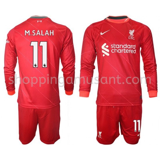 Maillot de Foot Liverpool M.Salah 11 Enfant Domicile 2021-2022 Manche Longue