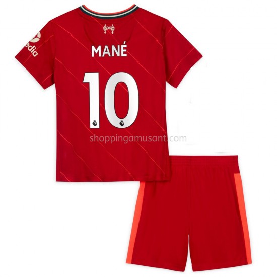 Maillot de Foot Liverpool Sadio Mane 10 Enfant Domicile 2021-2022 Manche Courte
