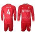 Maillot de Foot Liverpool VIRGIL 4 Enfant Domicile 2021-2022 Manche Longue