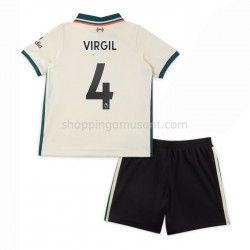 Maillot de Foot Liverpool Virgil van Dijk 4 Enfant Extérieur 2021-2022 Manche Courte
