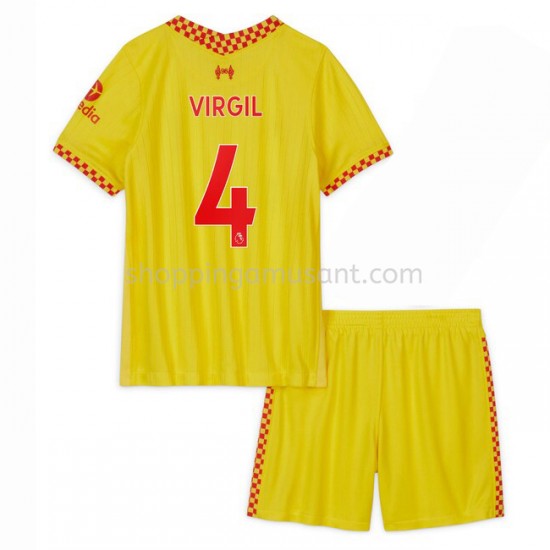 Maillot de Foot Liverpool Virgil van Dijk 4 Enfant Neutre 2021-2022 Manche Courte