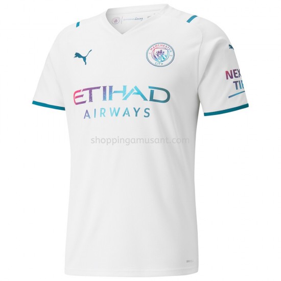 Maillot de Foot Manchester City Extérieur 2021-2022 Manche Courte