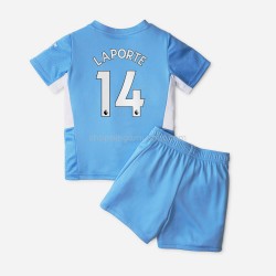 Maillot de Foot Manchester City Aymeric Laporte 14 Enfant Domicile 2021-2022 Manche Courte