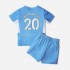 Maillot de Foot Manchester City Bernardo Silva 20 Enfant Domicile 2021-2022 Manche Courte