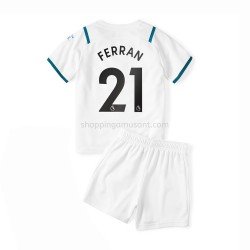 Maillot de Foot Manchester City Ferran Torres 21 Enfant Extérieur 2021-2022 Manche Courte