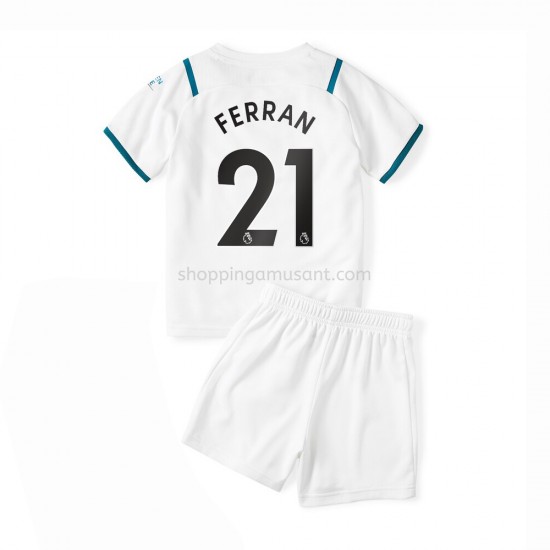 Maillot de Foot Manchester City Ferran Torres 21 Enfant Extérieur 2021-2022 Manche Courte