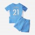 Maillot de Foot Manchester City Ferran Torres 21 Enfant Domicile 2021-2022 Manche Courte