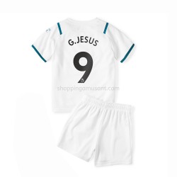 Maillot de Foot Manchester City Gabriel Jesus 9 Enfant Extérieur 2021-2022 Manche Courte