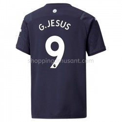 Maillot de Foot Manchester City Gabriel Jesus 9 4ème 2021-2022 Manche Courte