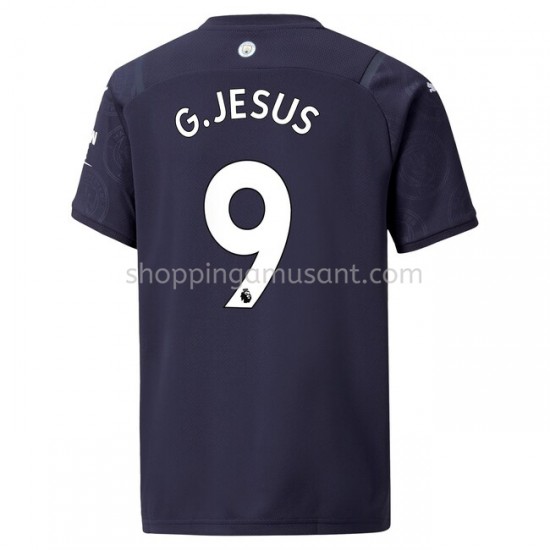 Maillot de Foot Manchester City Gabriel Jesus 9 4ème 2021-2022 Manche Courte