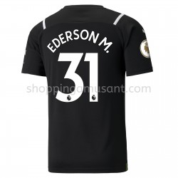 Maillot de Foot Manchester City Gardien Ederson 31 Domicile 2021-2022 Manche Courte